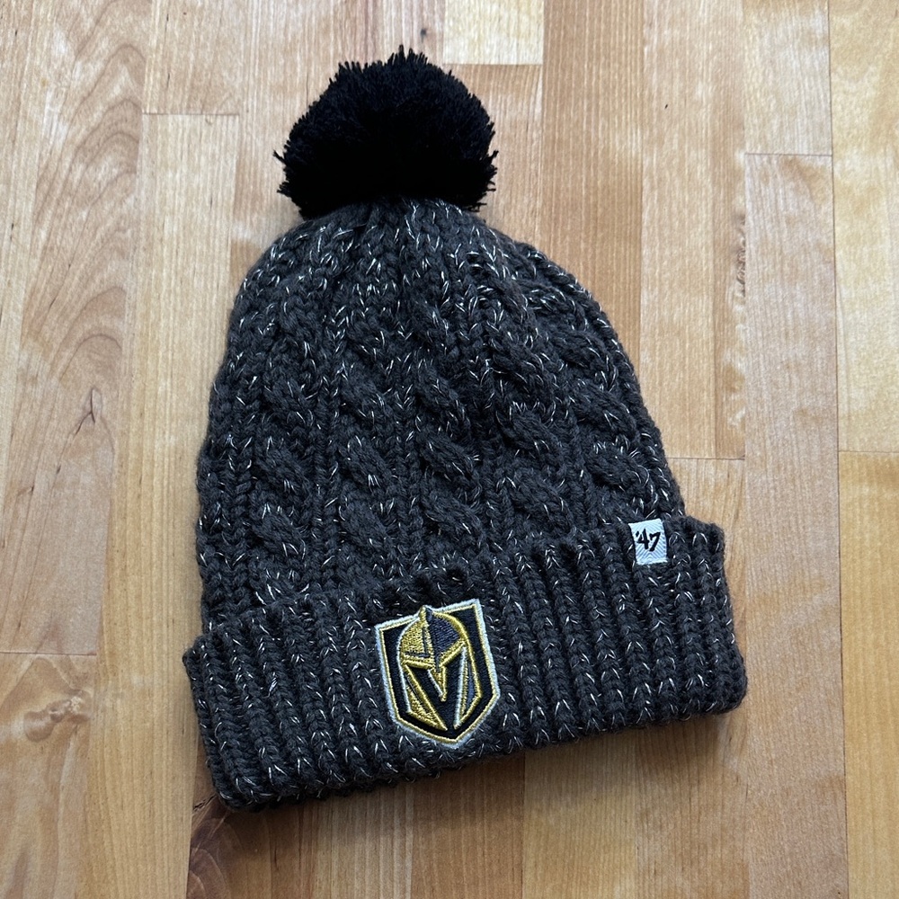 Vegas Golden Knights ‘47 Black and Gold Cable Knit Beanie